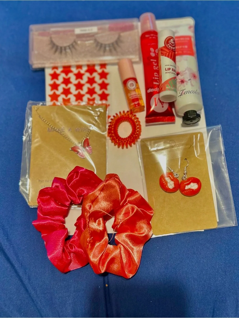 Rosehip Lip Gel & Travel Makeup Set in Coral Pink